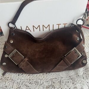 Hammitt Dark Brown Suede Shoulder Bag